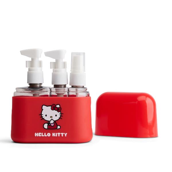 Hello Kitty dispenser da viaggio 3 in 1 rosso - foto 1
